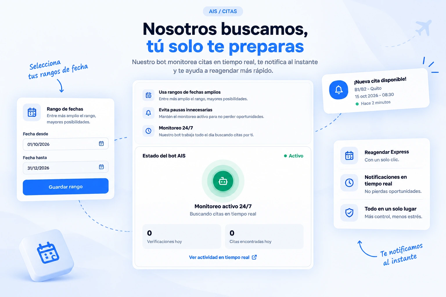 Monitoreo AIS y Reagendar Express